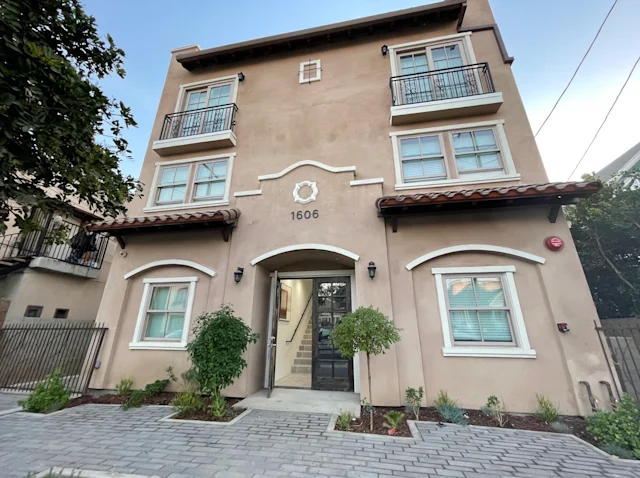 Completed apartment building exterior
