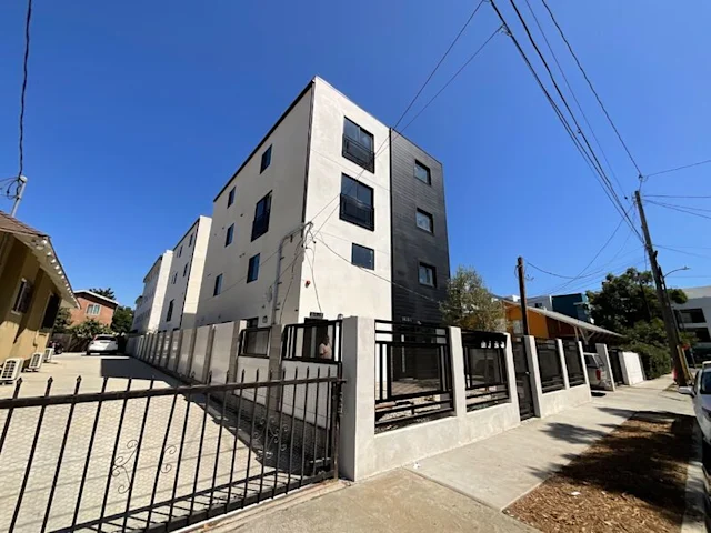 Completed apartment building exterior