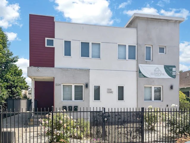 Completed apartment building exterior