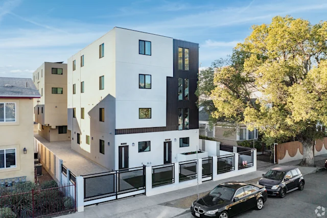 Completed apartment building exterior