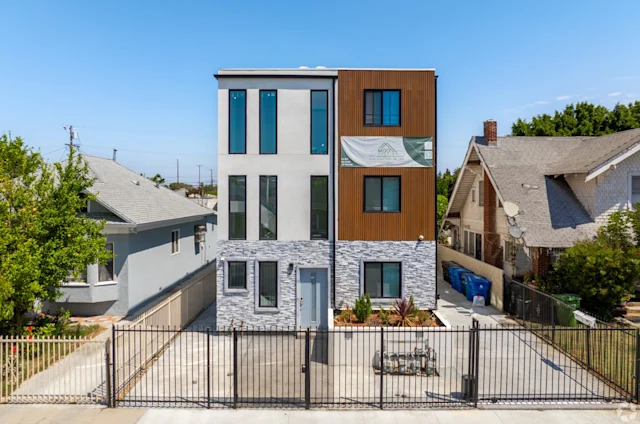 Completed apartment building exterior